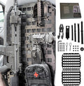 Metal Molle Panel for Vehicles & Trucks Seat Back (1 Seat Kit) – Premium 2mm Aluminum Alloy Organizer Compatible with Molle/PALS Gear, Heavy-Duty Car Storage