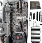 Metal Molle Panel for Vehicles & Trucks Seat Back (1 Seat Kit) – Premium 2mm Aluminum Alloy Organizer Compatible with Molle/PALS Gear, Heavy-Duty Car Storage