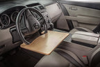 AutoExec Wheelmate Extreme Car Steering Wheel Tray Vehicle Desk, Natural with Phone Vent Clip
