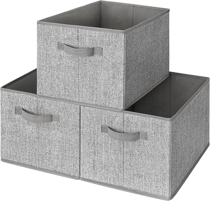 GRANNY SAYS Closet Storage Bins, Storage Baskets for Organizing, Fabric Storage Bins with Handles, Clothing Storage Container
