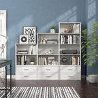 Homes: Inside + Out Apexa 3-Tier Cube Storage Organizer Shelves, Stackable Wood Bookcase Fits Cubby Bins for Organization, Do