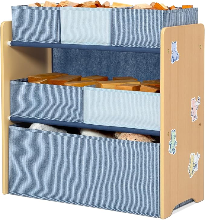 Delta Children - GapKids 6 Bin Toy Organizer - Greenguard Gold Certified, Indigo Blue