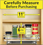 LYNK PROFESSIONAL® Élite™ Pull Out Spice Organization for Cabinets - 10-3/8 inch Wide – Spice Rack for Inside Cabinets – Wood
