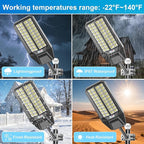 loyoele 900000LM 10000W Solar Street Lights Outdoor – LED Solar Light with Motion Detection, Dusk to Dawn, Weatherproof, Ideal for Security Lighting in Driveways and Parking Lots