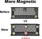 EASEPRES Magnetic Pencil Holder Set of 3 - Black Wire Mesh Storage Baskets Organizer with Strong Magnets - Perfect for Whiteb