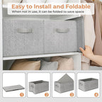 GRANNY SAYS Closet Storage Bins, Storage Baskets for Organizing, Fabric Storage Bins with Handles, Clothing Storage Container