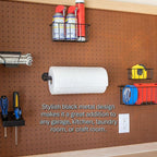 Peg Board Paper Towel Holder for Pegboard, Peg Board Accessory Kit with Heavy Duty Pegboard Hooks for Garage Workshop Craft R