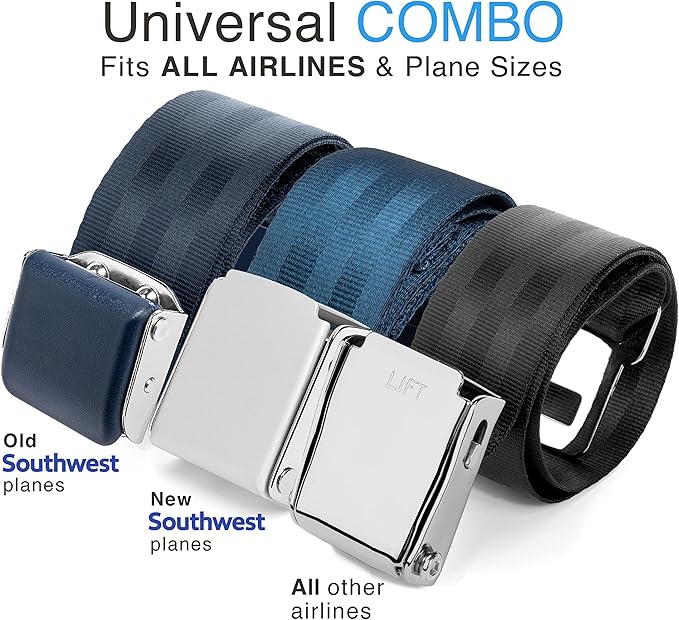 Mirone Airplane Seat Belt Extender Seatbelt Extension Adjustable Airplane Seatbelt Extender for Adults Universal, Fits ALL airlines Plane Seatbelt Extender Airplane Southwest american airlines Delta