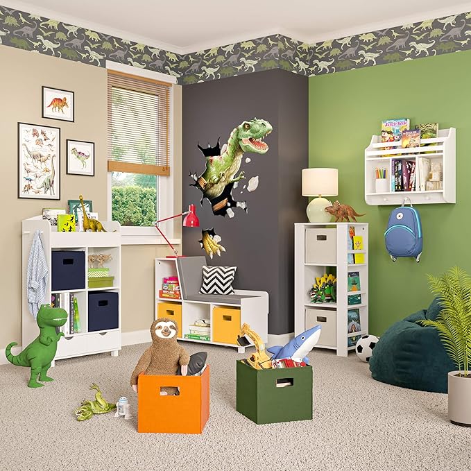 RiverRidge Folding Storage Bins with Handles Olive Cube Storage Organizer for Closet, Bedroom & Playroom - Closet Organizers 