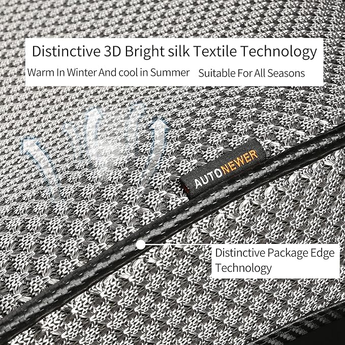 Auto Newer Breathable Universal Four Seasons Car Seat Covers，Luxury Car Seat Cushion ，Protectors for Front Seat Bottoms,Compa