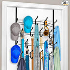 LYNK Professional® Home™ Over The Door Hooks - 36 Hook Over The Door Hanger - Over Door Coat Rack - Hanging Towels or Clothes