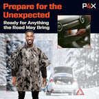 PREPARED4X Emergency Mylar Poncho – Survival Rain Poncho with Hood – Lightweight, Compact, Reusable Emergency Blanket Poncho 