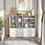 Homes: Inside + Out Apexa 2-Tier Cube Storage Organizer Shelves, Stackable Wood Bookcase Fits Cubby Bins for Organization, Do