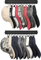 Mkono Hat Rack for Wall Wooden Baseball Caps Organizer with 20 Hooks Rustic Cowboy Hat Hanger Wall Mounted Caps Display Rack 