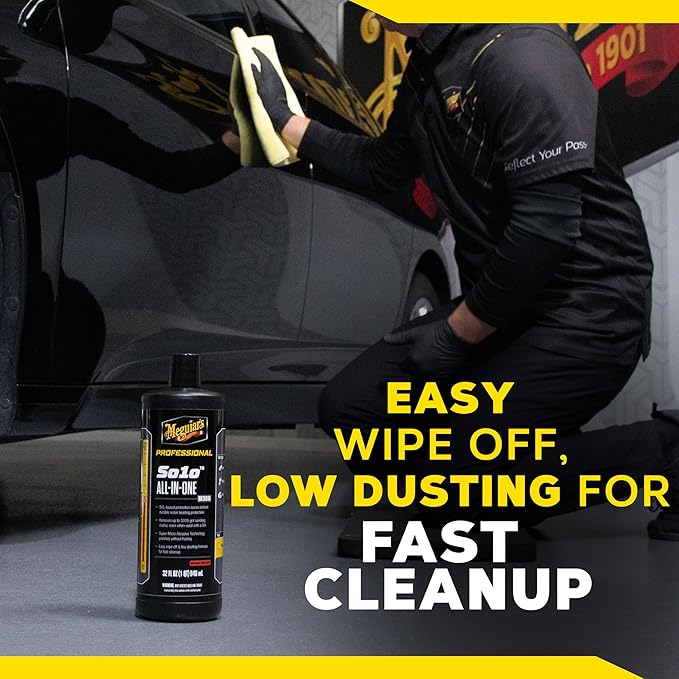 Meguiar's Professional So1o All-in-One M300 - SiO2-Based Formula Removes Paint Defects and Delivers Durable, Water-Beading Protection, Get Compounding, Polishing, and Protecting in One Step - 32oz