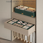 Clothes Organizer, Transform Your Drawers in Seconds - Green Set of 6 Foldable Storage Boxes with Zipper, Durable 600D Fabric