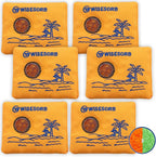 50g x 6 Packs Rechargeable Desiccant Packs, Orange Indicating Silica Gel Packets, Moisture Absorber for Storage, Seeds, 3D