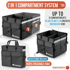 Starling's Car Trunk Organizer Super Strong, Foldable Storage Cargo Box for SUV, Auto, Truck Nonslip Waterproof Bottom, Fits