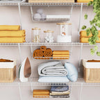 ClosetMaid Hideaway Behind-the-Hangers Hanging Wire Shelf for Closets, Pantries, Laundry Rooms (3-Pack)