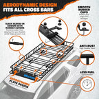 Mockins 84"x39"x6" XL Extendable Roof Rack Cargo Carrier & 35 CuFt Waterproof Cargo Bag for Top of Car | 3 Length Sizes: 40", 63", 84" Luggage Rack for SUV Car & Truck with Roof Basket Accessories