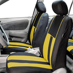 FH Group Car Seat Cover Full Set Striking Striped Car Seat Covers with Front Seat Covers and Rear Split Bench, Universal Fit 