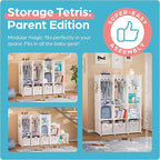CUBEDIY Baby Closet Organizer for Nursery: Durable Baby Wardrobe for Closet - Customizable Baby Dresser Amoire Shelves - Wate