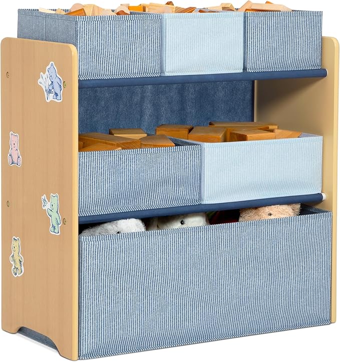 Delta Children - GapKids 6 Bin Toy Organizer - Greenguard Gold Certified, Indigo Blue