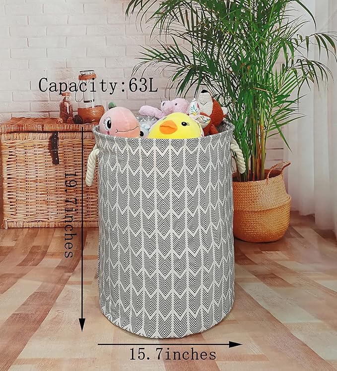 Round Laundry Basket Storage Bins Nursery Hamper Gift Baskets for Home,Office,Home Decor
