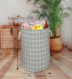 Round Laundry Basket Storage Bins Nursery Hamper Gift Baskets for Home,Office,Home Decor