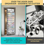 Kotkn 24-Pair Over Door Shoe Organizer for Family & Kids, Double Sided | Hanging Storage for Sneakers, Boots, Toys & Room Org
