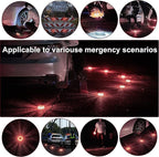 LED Road Flares Roadside Emergency car kit Emergency Road Flares Kit with Magnetic Base for Vehicles & Boat | 9 Flash Modes(w