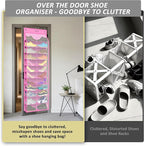 Kotkn 24-Pair Over Door Shoe Organizer for Family & Kids, Double Sided | Hanging Storage for Sneakers, Boots, Toys & Room Org
