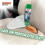 SONAX Leather Foam 289300 | 2 in 1 Aerosol Leather Cleaner and Conditioner | Safe to Use on Perforated Air Conditioned/Heated