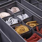 DIOMMELL 6 Pack Foldable Cloth Storage Box Closet Dresser Drawer Organizer Fabric Baskets Bins Containers Divider for Clothes