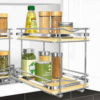 LYNK PROFESSIONAL® Élite™ Pull Out Spice Organization for Cabinets - 6-3/8 inch Wide – Spice Rack for Inside Cabinets – Wood/