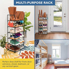 Sundaze Shoe Rack - 6 Tier Tall Shoe Rack for Closet, Sturdy Stackable Shoe Organizer for Closet, Bedroom, Entryway, Garage, 