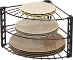 Simple Houseware 3-Tier Counter Corner Shelf Organizer, Bronze