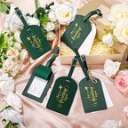 Amylove Bulk Luggage Tags Wedding Favors Adventure Begins Luggage Tags for Guests Travel Tag for Suitcase Bridal Gift 24 Pack