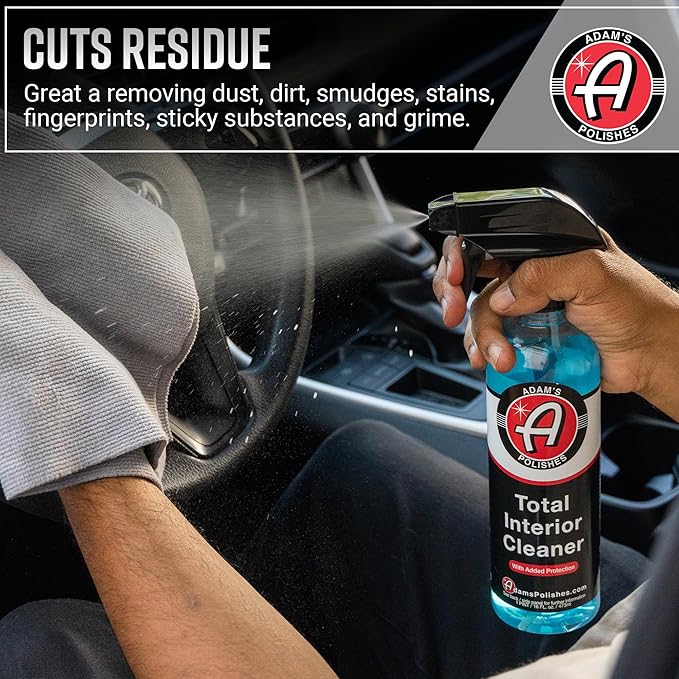 Adam's Polishes Total Interior Cleaner & Protectant, Quick Detailer & SiO2 Protection, Ceramic Infused, Anti-Static, OEM Fini