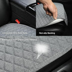West Llama Linen Car Seat Covers,Bottom Seat Covers for Cars Include 1 Pair Front Driver Seat Pad Mat and 1 Rear Bench Cover 