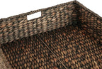 happimess BSK2015B Holden 30" Classic Costal Hand-Woven Hyacinth Wicker Under Bed Storage Basket with for Storage and Decorat