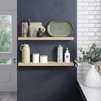 Ballucci Floating Shelves, 36" Wood Wall Shelf Set of 2, with Invisible Brackets for Bathroom, Living Room, Bedroom, Kitchen,