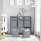 Cube Storage Organizer with Storage Bins Included - The Perfect Closet Organizers and Storage Solution. Includes 9 Storage Cu