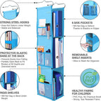 ABRA® 3 Shelf Hanging Locker Organizer for School, Gym, Work, Storage | Deep Shelves 6.5”x 9”| Eco-Friendly Fabric Healthy fo
