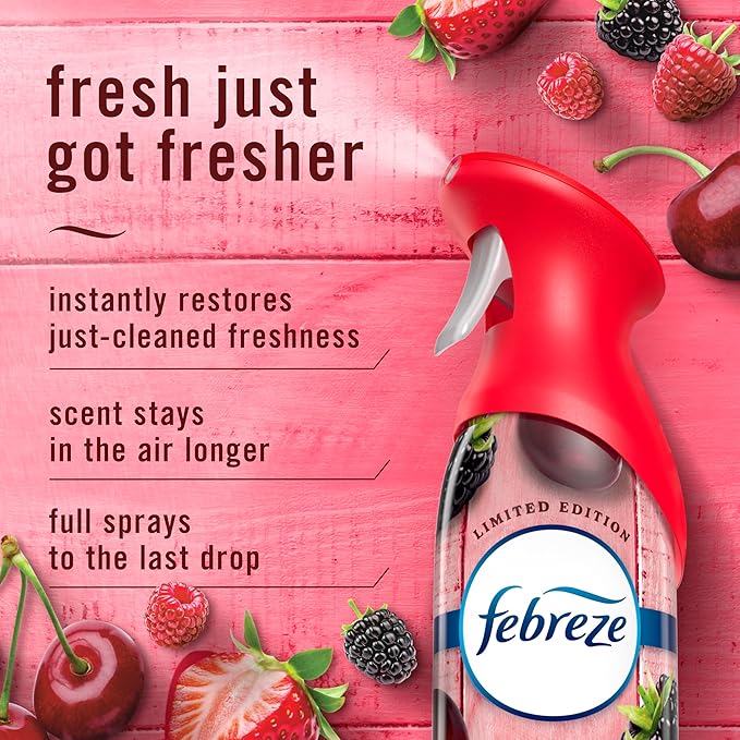 Febreze Air Mist, Air Freshener Spray, Odor Fighting Room Spray, Deodorizer for Home Bathroom Kitchen Office Apartment Dorm R