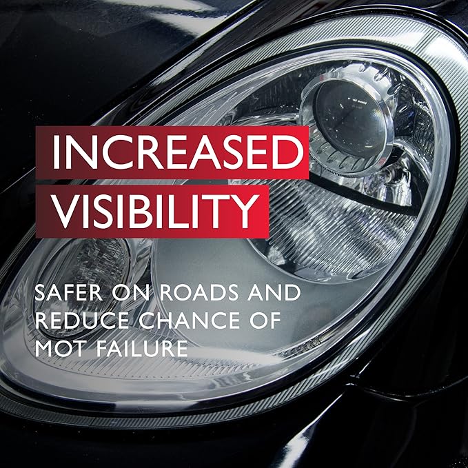 Autoglym Headlight Restoration Complete Kit, Quickly Restore Cloudy And Discoloured Headlights, Designed For Use With An Elec