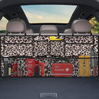 Femuar Car Trunk Organizer,Large Capacity Backseat Trunk Organizer(42"*18"),Collapsible Car Storage Bag with 8 Pocekt,Car Organizer for SUV/MPV/Truck - Leopard print