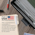 IRIS USA Portable File Box With Handle, Slim w/Organizer Lid, Plastic File Organizer Box for Letter Files, Hanging Filing Fol