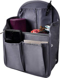 Vercord Backpack Organizer Insert Liner Hanging Travel Bag in Bag with Many Pockets