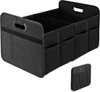 YSSOA Car Trunk Organizer, 2 Compartments Anti-slip 14" D x 22" W x 12" H Collapsible Trunk Storage, 600D Oxford Polyester Car